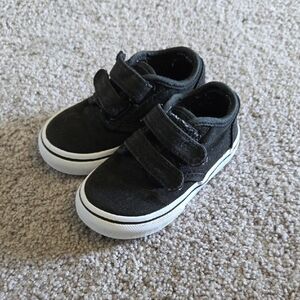 Kids Black Velcro Sneakers